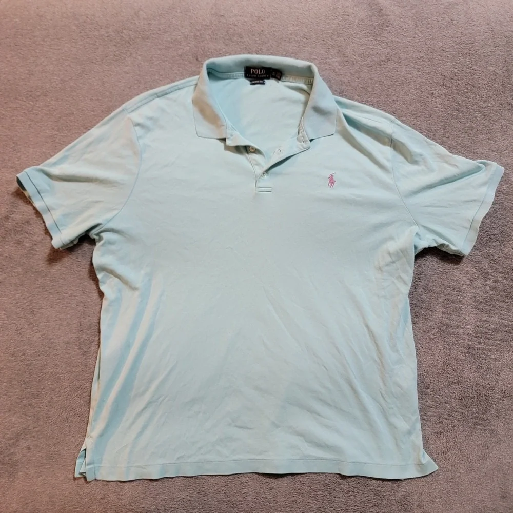 Y2k Polo Ralph Lauren‎ Mens Classic Fit Polo Shirt Size XL